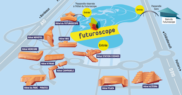 Plan d'accès au Futuroscope